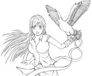 Coloriage Orihime Inoue heureuse