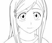 Coloriage Orihime Inoue souriante
