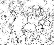 Coloriage Personnage de Bleach manga imprimable