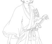 Coloriage Personnage Rukia de Bleach