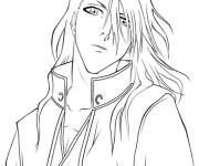 Coloriage Portrait de Byakuya Kuchiki