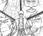 Coloriage Poster Bleach s&eacute;rie de manga