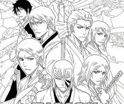 Coloriage Poster de la manga Bleach imprimable pour enfants