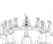 Coloriage R&eacute;union des personnages de bleach