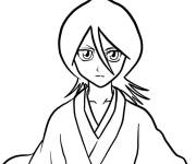Coloriage et dessins gratuit Rukia de Bleach s&eacute;rieuse  à imprimer