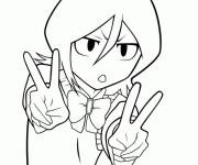 Coloriage Rukia Kuchiki confiante
