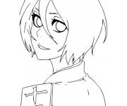 Coloriage et dessins gratuit Rukia Kuchiki petite section à imprimer
