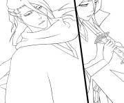 Coloriage Sc&egrave;ne de Byakuya Kuchiki dse Bleach