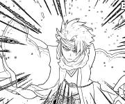 Coloriage Toshiro Hitsugaya en attaque puissant