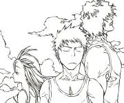 Coloriage Trois personnages de Bleach