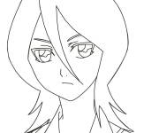 Coloriage Visage de Rukia Kuchiki