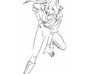 Coloriage et dessins gratuit Yoruichi Shihouin petite section à imprimer