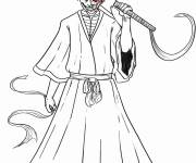 Coloriage Zangetsu de Bleach arme mortel