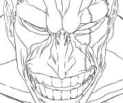 Coloriage Zaraki Kenpachi de Bleach en col&egrave;re
