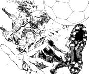 Coloriage Action de l'anime Blue Lock