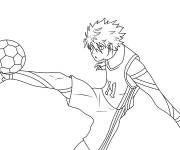 Coloriage Blue Lock au football