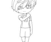 Coloriage et dessins gratuit Chibi joueur de Blue Lock à imprimer