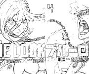 Coloriage Hyoma Chigiri de Blue Lock en poster