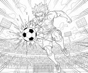 Coloriage La puissance de Rensuke Kunigami de Blue Lock