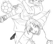 Coloriage Match anime Cadenas bleu