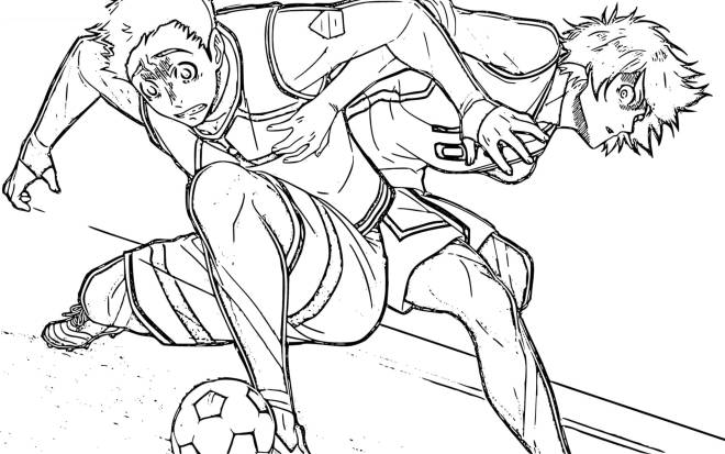 Coloriage Match de Blue Lock dessin gratuit à imprimer