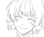 Coloriage Personnage de Blue Lock souriant