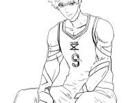 Coloriage Personnage Rensuke Kunigami assis