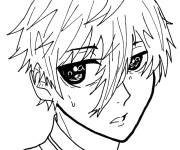 Coloriage et dessins gratuit Personnage Seishiro Nagi de l'anime Blue Lock à imprimer