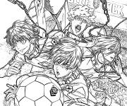 Coloriage Poster de Serrure bleue