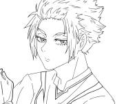 Coloriage Sae Itoshi Cadenas bleu