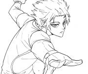 Coloriage Sae Itoshi de Blue Lock