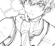 Coloriage Sc&egrave;ne de Yoichi Isagi de Blue Lock