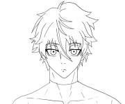 Coloriage et dessins gratuit Seishiro Nagi de l'anime Blue Lock à imprimer