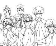 Coloriage Tous les personnages de Cadenas bleu