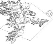 Coloriage Yoichi Isagi en feu