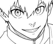 Coloriage Yoichi Isagi personnage de l'anime