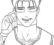 Coloriage Zantetsu Tsurugi souriant