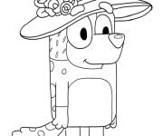 Coloriage Bingo portant un beau chapeau