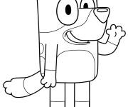 Coloriage et dessins gratuit Bluey dessin animé à imprimer