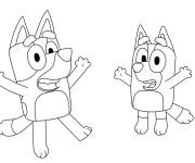 Coloriage et dessins gratuit Bluey facile à imprimer
