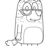Coloriage Bob, le grand-p&egrave;re de Bluey