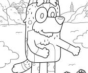 Coloriage Bob s'amuse sur la plage