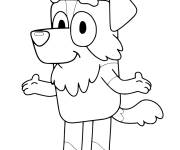 Coloriage Chien Mackenzie l'ami de Bluey