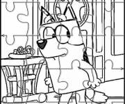Coloriage Image Puzzle de Bluey