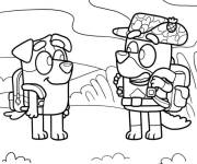 Coloriage Jack et Rusty randonn&eacute;e