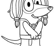 Coloriage L'amie chien de Bluey pour filles