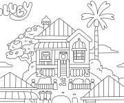 Coloriage La maison de Bluey