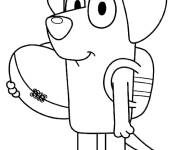Coloriage Le chien aime surfer