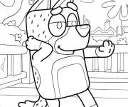 Coloriage Papa bandit dans le jardin