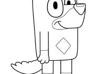 Coloriage Rusty l'ami de Bluey